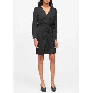 Long-Sleeve Banana Republic Wrap Dress